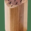 CASA ACACIA Blocco Portacoltelli Per 5 Coltelli Naturale- Accessori Da Cucina
