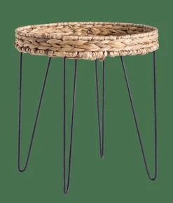 CASA AKELA Tavolino Nero, Naturale- Tavolini