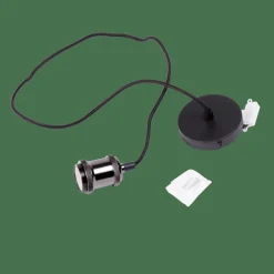 CASA ALU Cavo Nero, Metallico- Lampade A Sospensione