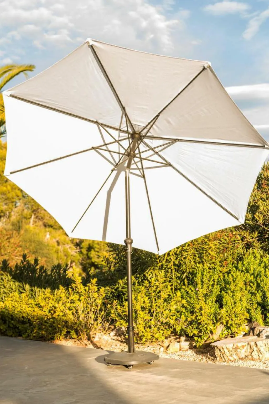 CASA ALU Ombrellone Senza Base Bianco- Ombrelloni