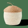CASA ALVIN Cesto Portatutto Con Coperchio Marrone, Naturale- Cesti Portatutto|Autunno