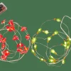CASA ARO Filo Luminoso Con 20 Luci Led 2 Disegni Rosso, Verde- Fili Luminosi