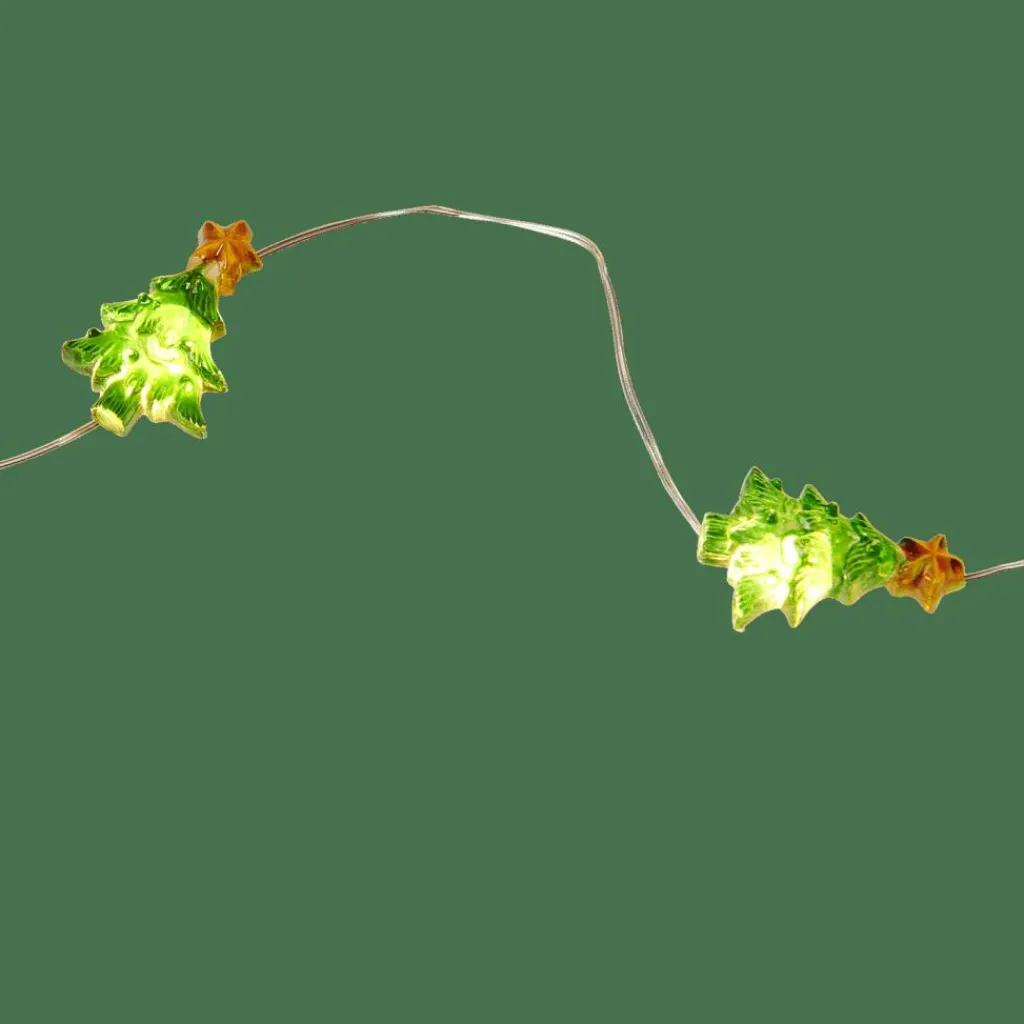 CASA ARO Filo Luminoso Con 20 Luci Led 2 Disegni Rosso, Verde- Fili Luminosi