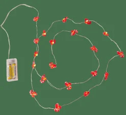 CASA ARO Filo Luminoso Con 20 Luci Led 2 Disegni Rosso, Verde- Fili Luminosi