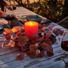 CASA AUTUMN Ghirlanda Foglie Marrone- Decorazione Da Appendere|Autunno