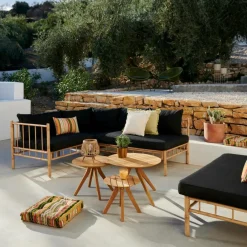 CASA BAMBOLETTE Poltrona Ad Angolo Look Bambù- Set Lounge