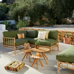 CASA BAMBOLETTE Poltrona Ad Angolo Look Bambù- Set Lounge