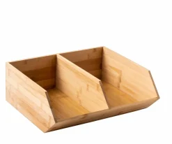 CASA BAMBOO Cassettiera 2 Cassetti Naturale- Cassettiere