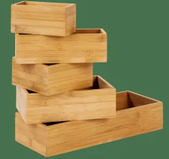 CASA BAMBOO Organiser Per Cassetto Naturale- Accessori Da Cucina