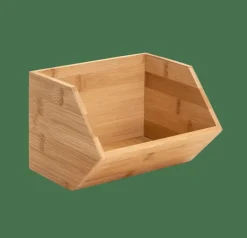 CASA BAMBOO Organizzatore Impilabile Naturale- Contenitore Per Alimenti|Scatole Conserva Vivande