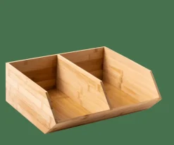 CASA BAMBOO Organizzatore Impilabile Naturale- Scatole Conserva Vivande|Contenitore Per Alimenti