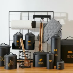 CASA BAMBOO Scatola Portatutto Vaso Per Erbe Naturale- Contenitore Per Alimenti|Scatole Conserva Vivande