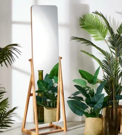 CASA BAMBOO Specchio A Figura Intera Marrone- Specchi