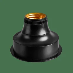 CASA BATI Supporto Lampadina E Batteria E27 Nero- Fili Luminosi|Lampade Led