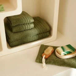 CASA BIO SOFT Asciugamano Verde Scuro- Asciugamani