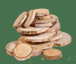CASA BIRCH Deco Legno Betulla 15 Pezzi Naturale- Autunno
