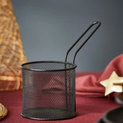 CASA BLACK Cestino Da Portata Nero- Aperitivo E Tapas