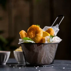 CASA BLACK Cestino Da Portata Nero- Aperitivo E Tapas