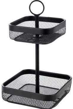 CASA BLACK LUNAR Cesto Ovale 2 Pezzi Nero- Accessori Da Cucina