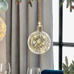 CASA BLOXEM Pallina Decorativa 20 Luci Led Trasparente- Lampade Led