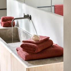 CASA B-LUX Asciugamano Ospite Rosso- Asciugamani Per Ospiti