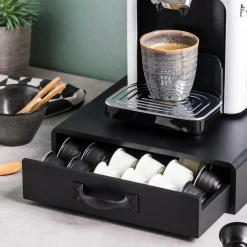 CASA CAFE Cassetto Per Capsule Per Capsule Di Caffè Nero- Utensili Da Caffè