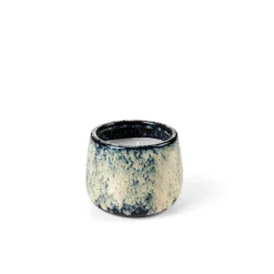 CASA CERAMIC Candela In Vaso Blu- Candele