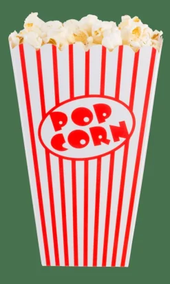 CASA CINEMA Bicchiere Popcorn Set Di 8 Bianco, Rosso- Accessori Da Cucina