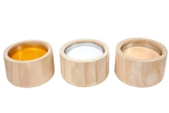 CASA CITRONELLA WOOD Candela Da Esterni Beige- Candele Da Giardino