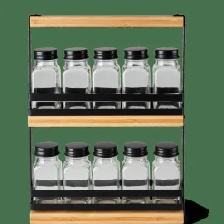 CASA COMPACT Portaspezie Nero- Contenitori Per Spezie