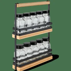 CASA COMPACT Portaspezie Nero- Contenitori Per Spezie
