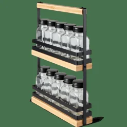 CASA COMPACT Portaspezie Nero- Contenitori Per Spezie