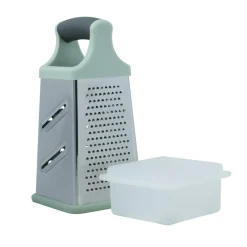 CASA CUISINO Grattugia A Torre Con Cassetto Menta- Strumenti Da Cucina