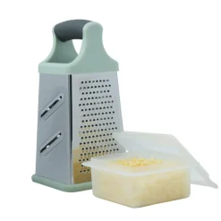 CASA CUISINO Grattugia A Torre Con Cassetto Menta- Strumenti Da Cucina