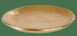 CASA ERBA Piatto Portacandele Dorato- Ciotole Decorativi