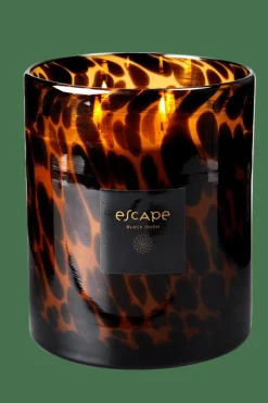 CASA ESCAPE BLACK OUDH Candela Profumata In Vaso Nero, Marrone, Ocra- Candele Profumate|Candele