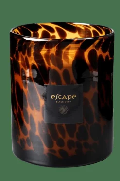 CASA ESCAPE BLACK OUDH Candela Profumata In Vaso Nero, Marrone, Ocra- Candele Profumate|Candele