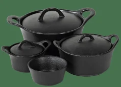 CASA FERO Cocotte Con Coperchio 80 CL Nero- Pirofile