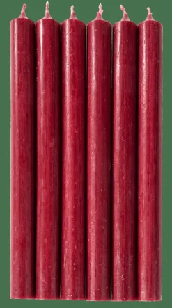 CASA FINA Candele Set Di 6 Bordeaux- Candele