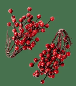 CASA FOAM Bacche Decorative Set Di 12 Rosso- Rami Artificiali