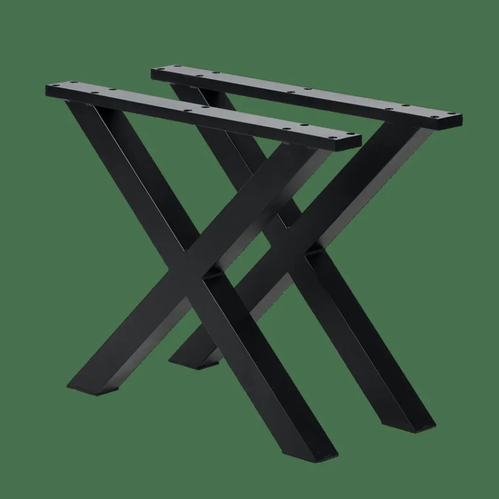 CASA FORMAX Tavolo Da Giardino Con Gambe X Nero- Tavoli Da Giardino