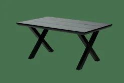 CASA FORMAX Tavolo Da Giardino Con Gambe X Nero/bianco- Tavoli Da Giardino