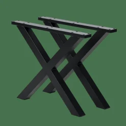 CASA FORMAX Tavolo Da Giardino Con Gambe X Naturale/nero- Tavoli Da Giardino