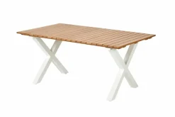 CASA FORMAX Tavolo Da Giardino Con Gambe X Naturale/bianco- Tavoli Da Giardino