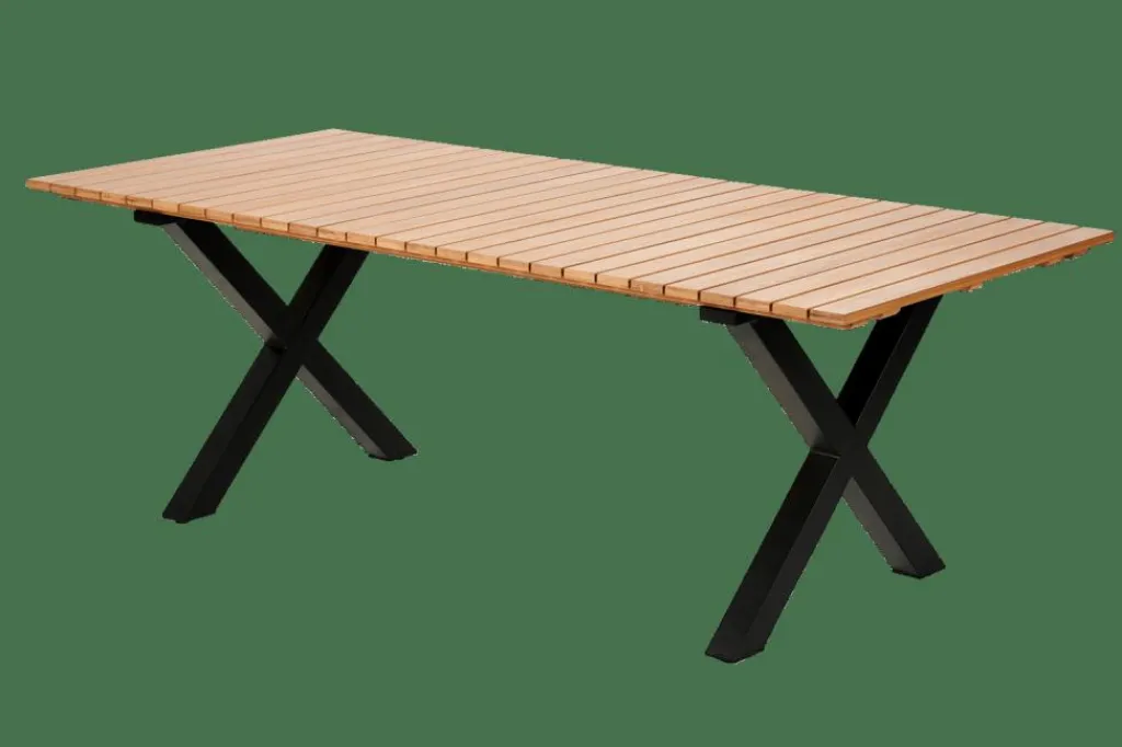 CASA FORMAX Tavolo Da Giardino Con Gambe X Naturale/bianco- Tavoli Da Giardino
