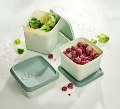 CASA FREEZER Scatole X Freezer Set Di 10 Menta, Verde Scuro- Scatole Conserva Vivande