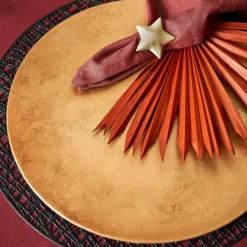 CASA GOLDFOIL Piatto Decorativo Dorato- Decorazioni Da Parete|Piatti Decorativi