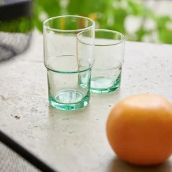 CASA GREEN Vetro 30 CL Verde- Bicchieri Da Acqua