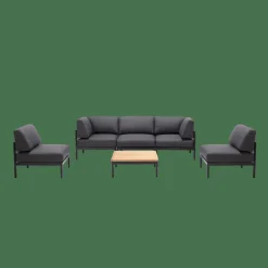 CASA HANNA Lounge Poltrona Nero- Set Lounge