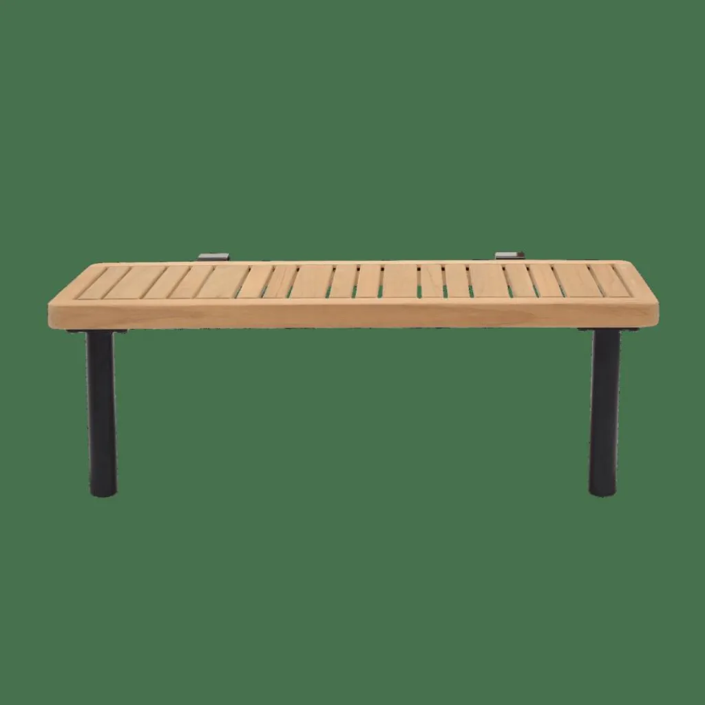 CASA HANNA Lounge Tavolino Nero, Naturale- Tavolini Da Giardino|Set Lounge
